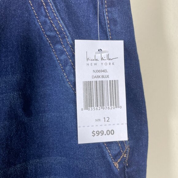 NWT! Nicole Miller SOHO High Rise Boot Cut Jean Women's 12 Dark Wash! - Picture 3 of 6